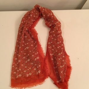 Marc by Marc Jacobs Red Floral Print Silk scarf